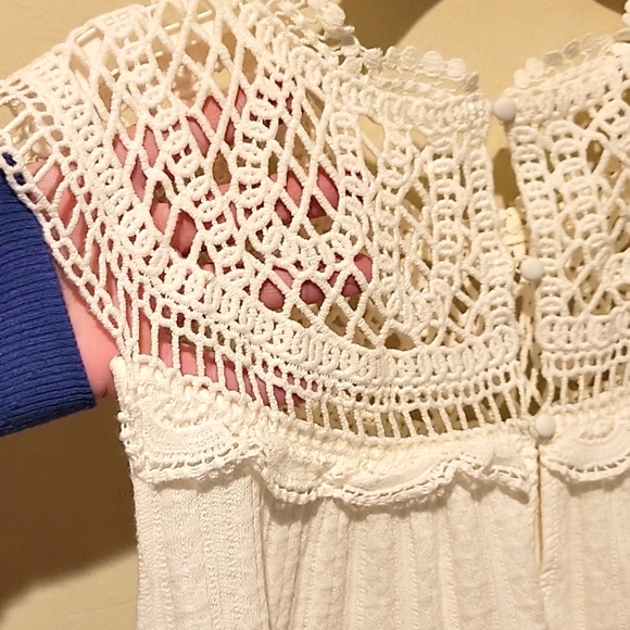 ❤️ ANTHROPOLOGIE MEADOW RUE SIERRA CROCHETED SLEEVELESS BOHO TOP, XS - Picture 10 of 11